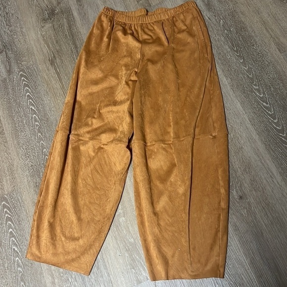 Bryn Walker,Oliver Faux Contemporary Suede Lantern Pants Miele, Size Small - Picture 7 of 14